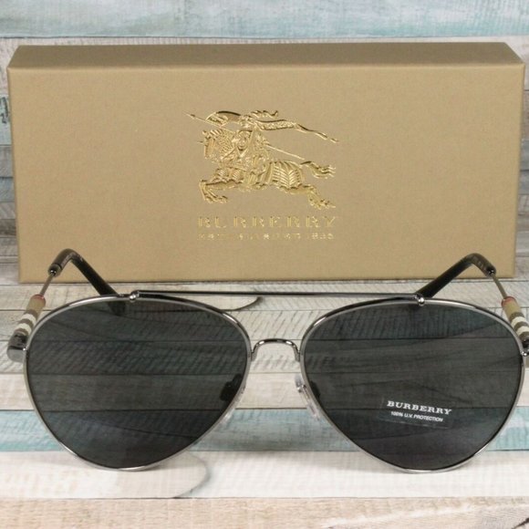 BURBERRY GREY 57MM BURBERRY WOMENS SUNGLASSES - Picture 2 of 2